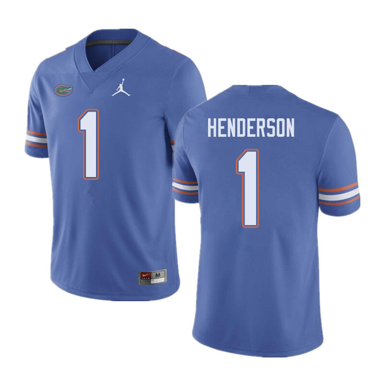 Jordan Brand Men #1 CJ Henderson Florida Gators College Football Jerseys Sale-Blue